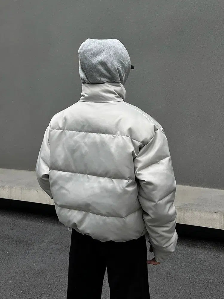 Puffer Short Insulated Jacket with Hood