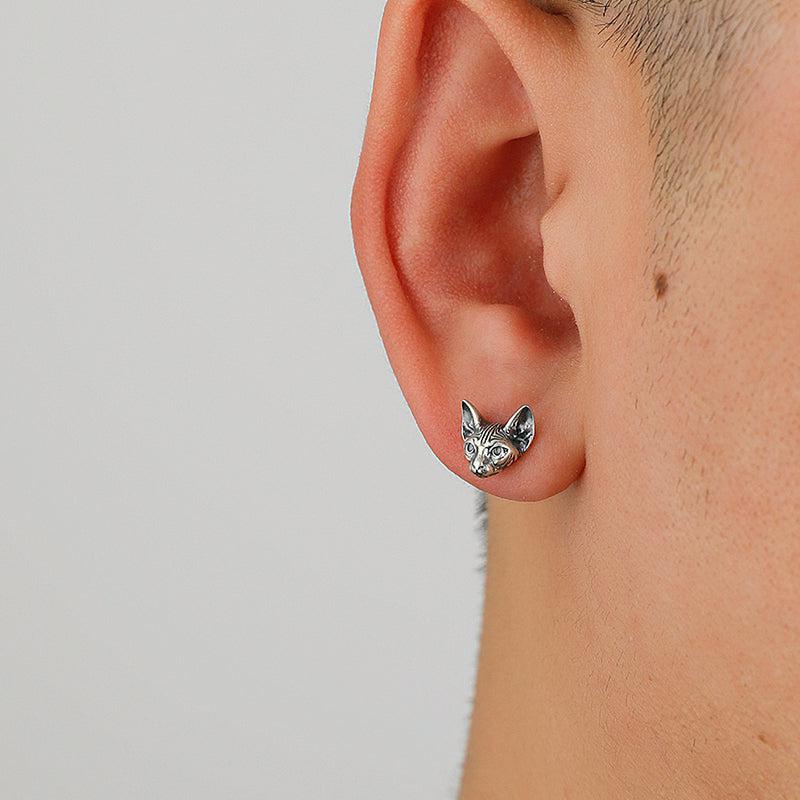 Punk Cat Stud Earrings