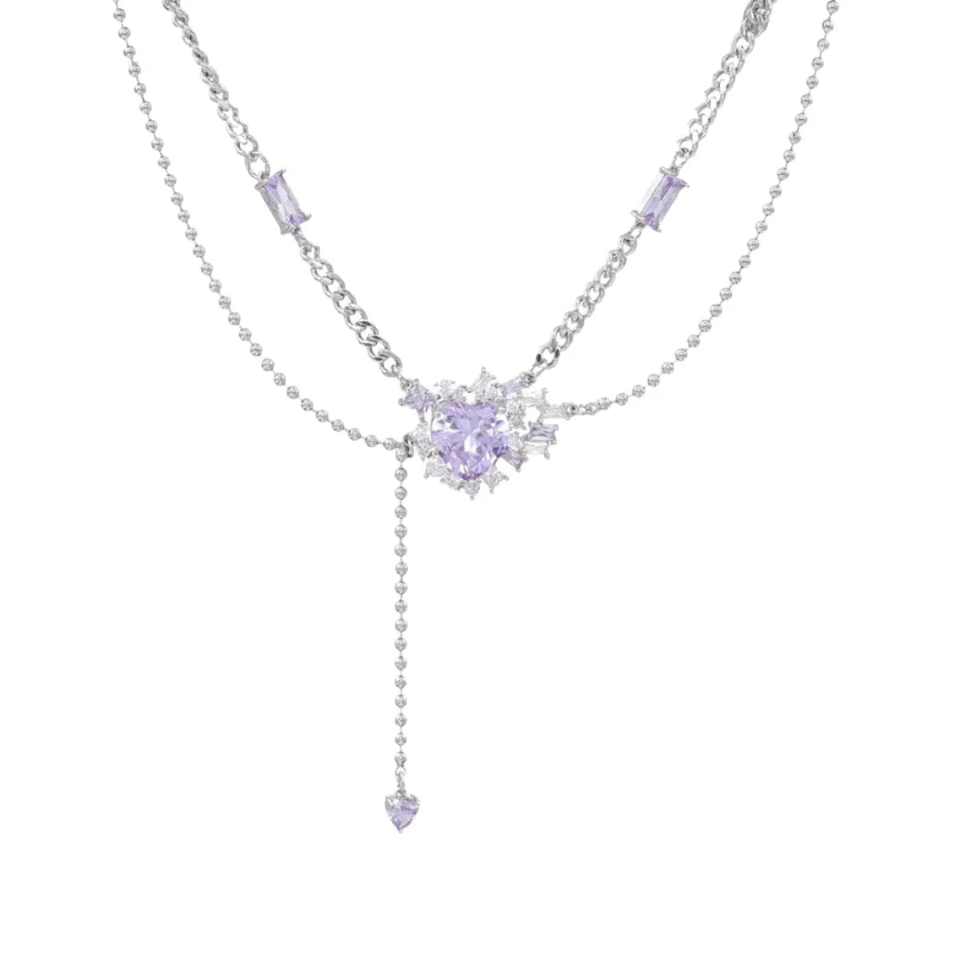 Purple Zircon Necklace