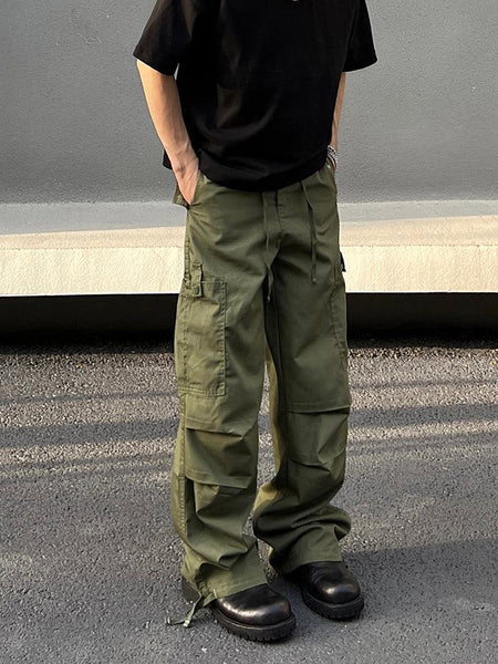 Quick Dry Nylon Drawstring Cargo Pants