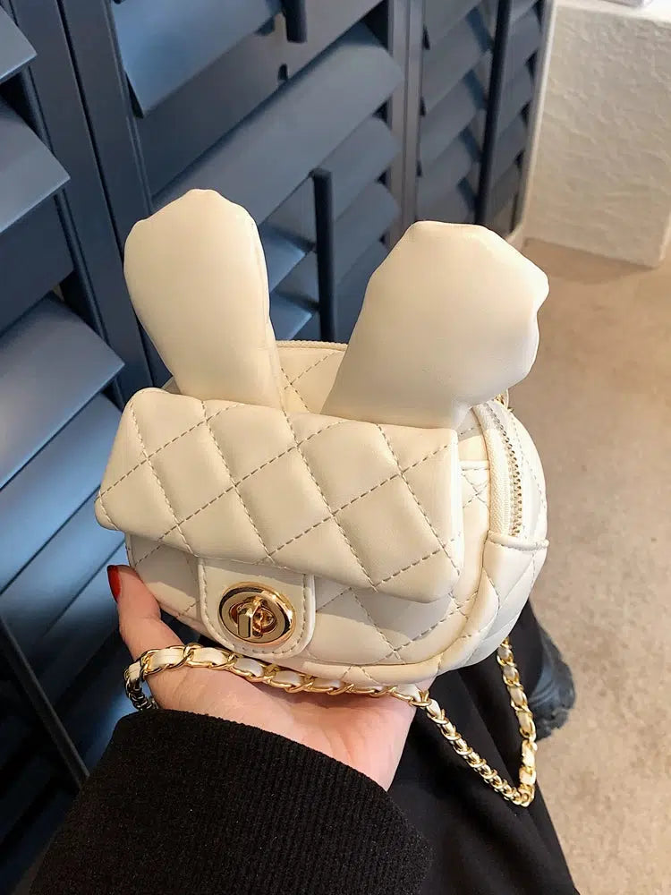 Quilted Bunny Ear Mini Crossbody Bag