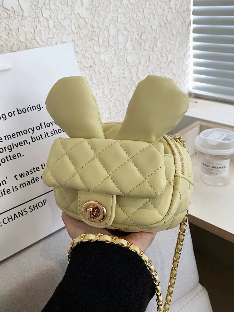 Quilted Bunny Ear Mini Crossbody Bag