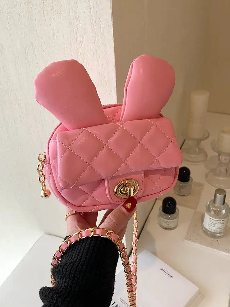 Quilted Bunny Ear Mini Crossbody Bag