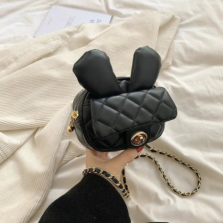 Quilted Bunny Ear Mini Crossbody Bag