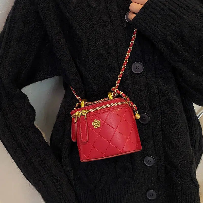 Quilted Chain Handle Mini Bag