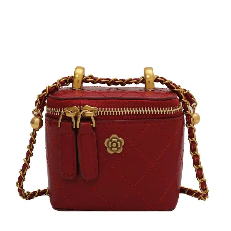 Quilted Chain Handle Mini Bag