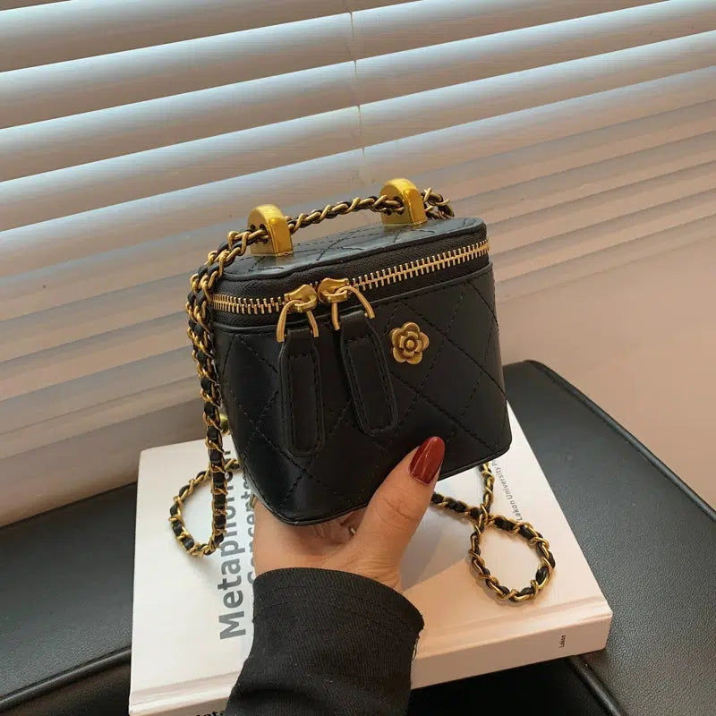 Quilted Chain Handle Mini Bag