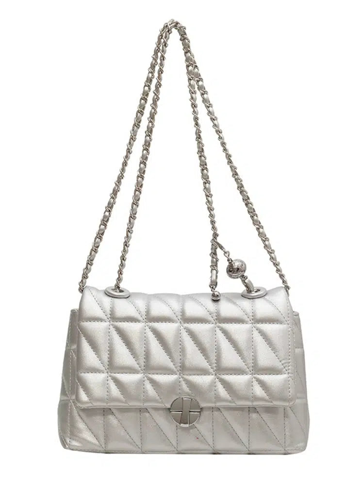 Quilted Chain Small Square Bag