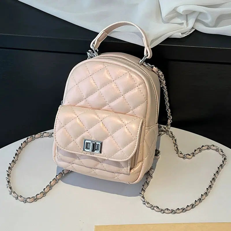 Quilted Chain Strap Backpack