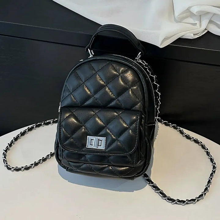 Quilted Chain Strap Backpack