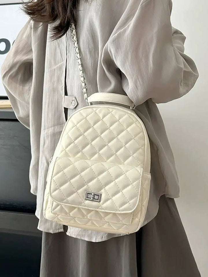 Quilted Chain Strap Backpack