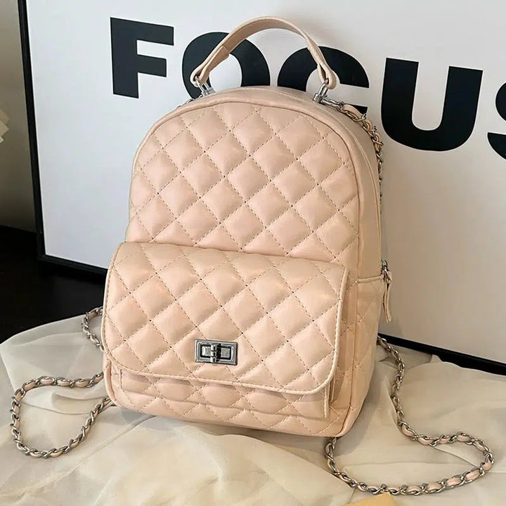 Quilted Chain Strap Backpack