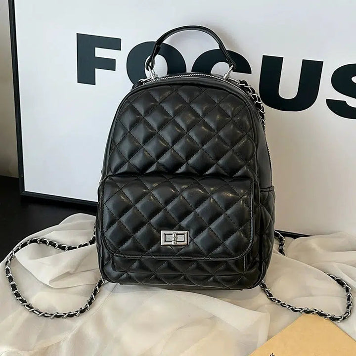 Quilted Chain Strap Backpack