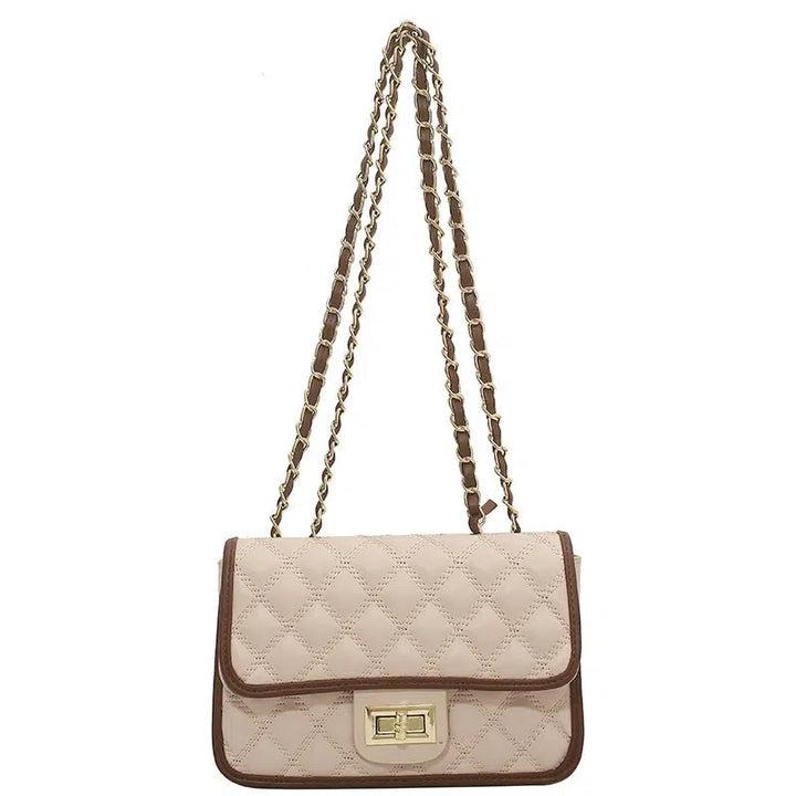 Quilted Chain Strap Small Square Bag