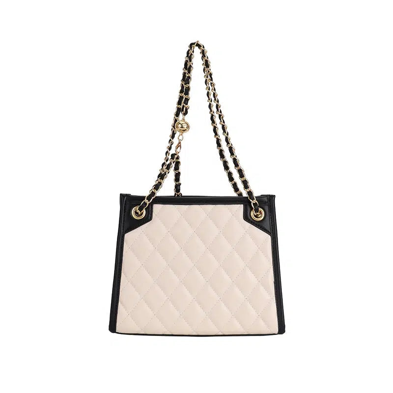 Quilted Chain Strap Tote Bag