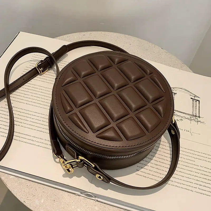 Quilted Round Crossbody Bag