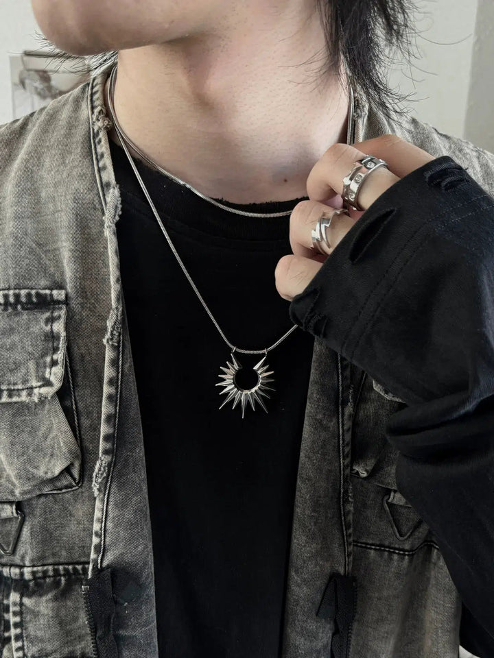 Radiant Sunburst Pendant Necklace