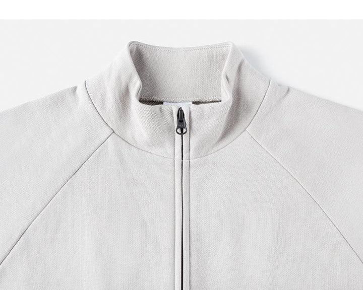 Raglan Sleeve Zipper Sweatshirt