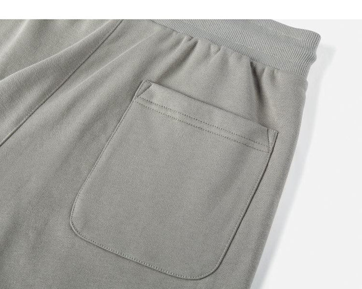 Raw Edge Drawstring Mid-length Shorts