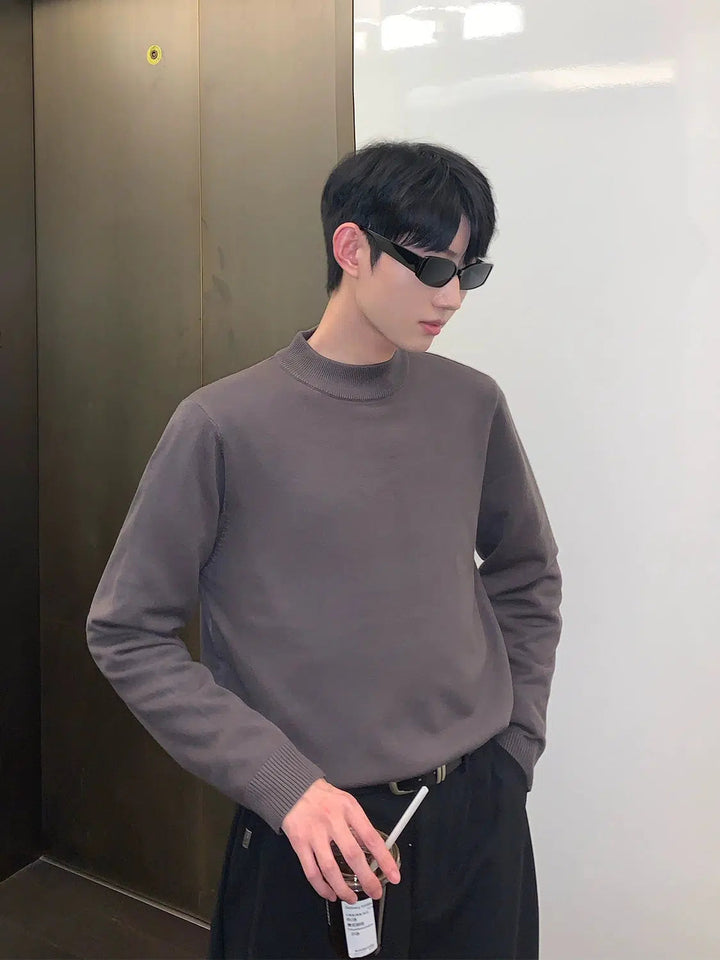 Regular Fit Solid Color Sweater