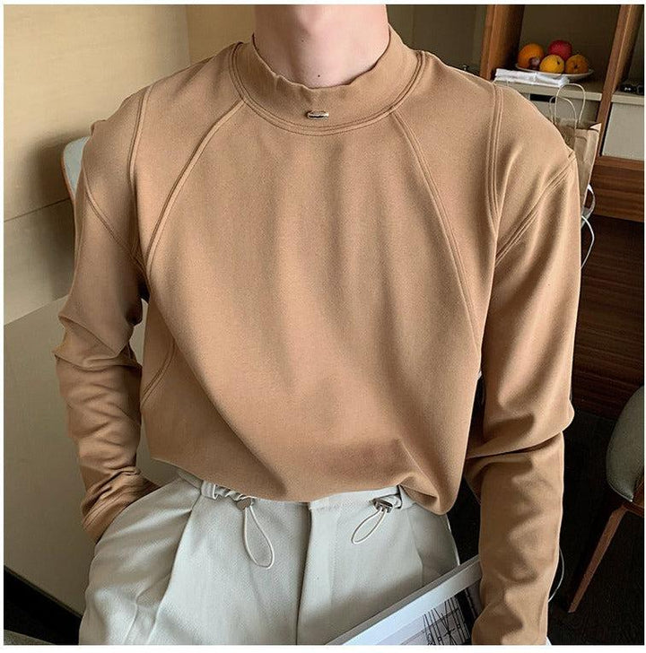 Regular-fit Long-sleeve Bottoming Basic Shirt