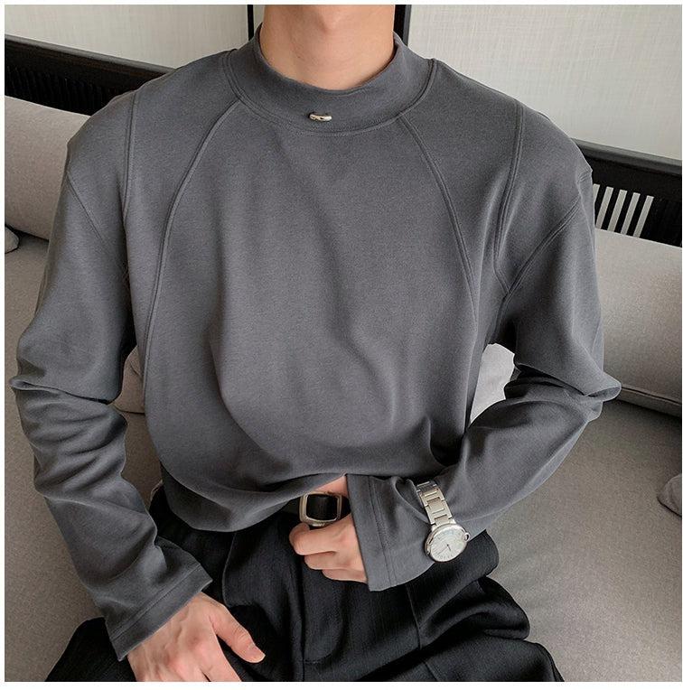 Regular-fit Long-sleeve Bottoming Basic Shirt