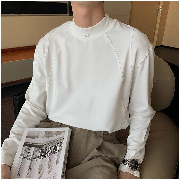 Regular-fit Long-sleeve Bottoming Basic Shirt