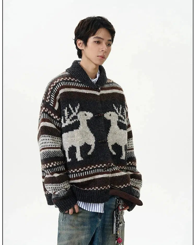 Reindeer Knit Cardigan