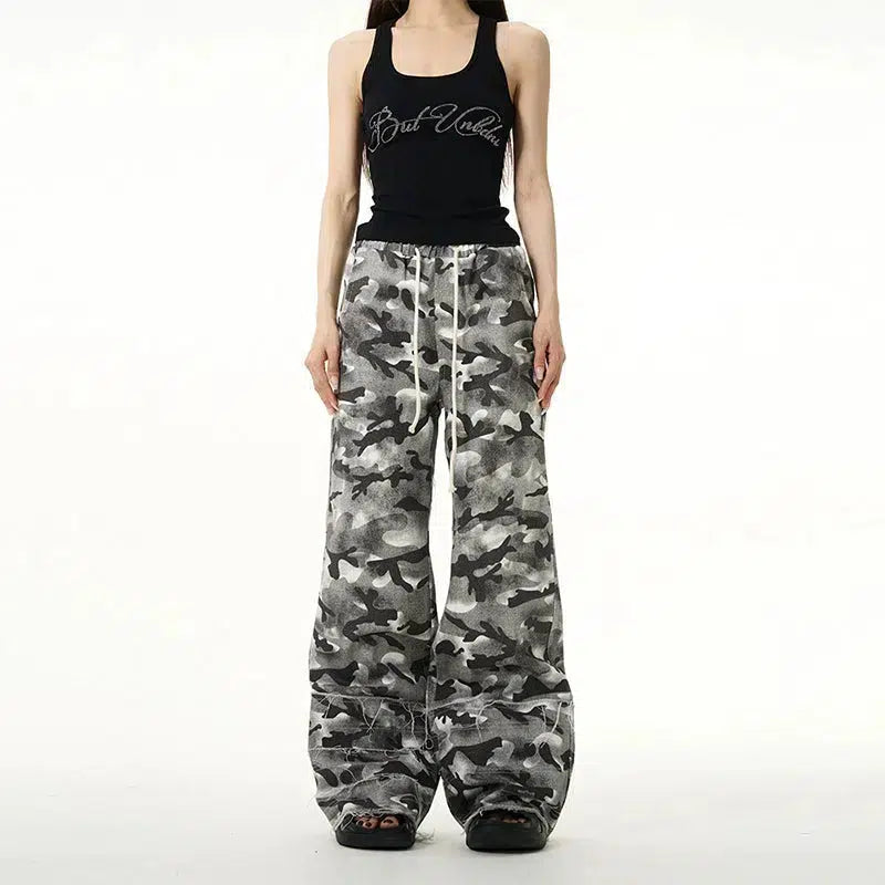 Relaxed Fit Camouflage Casual Pants