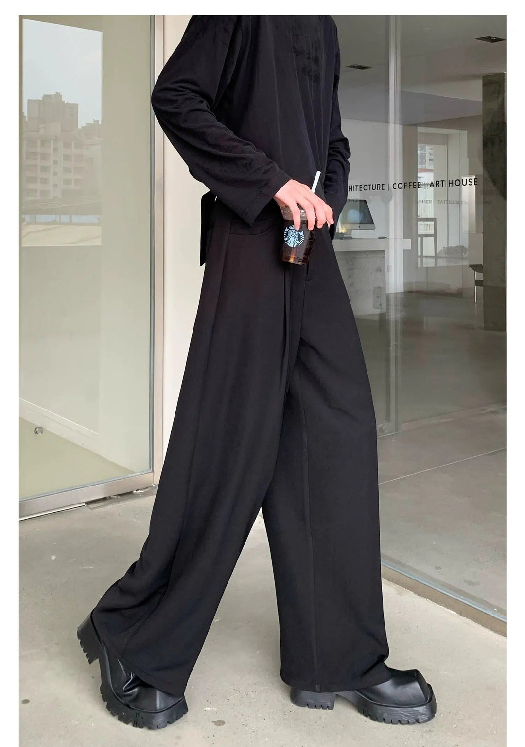 Relaxed Fit Draped Pleated Trousers