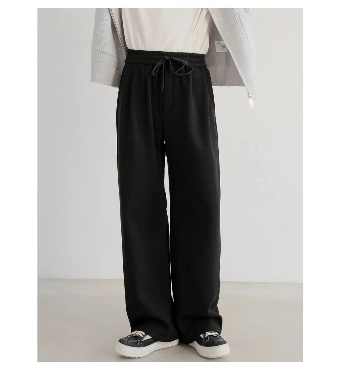 Relaxed Fit Elastic Waist Pants