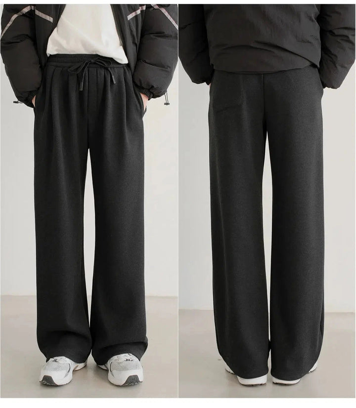 Relaxed Fit Elastic Waist Pants