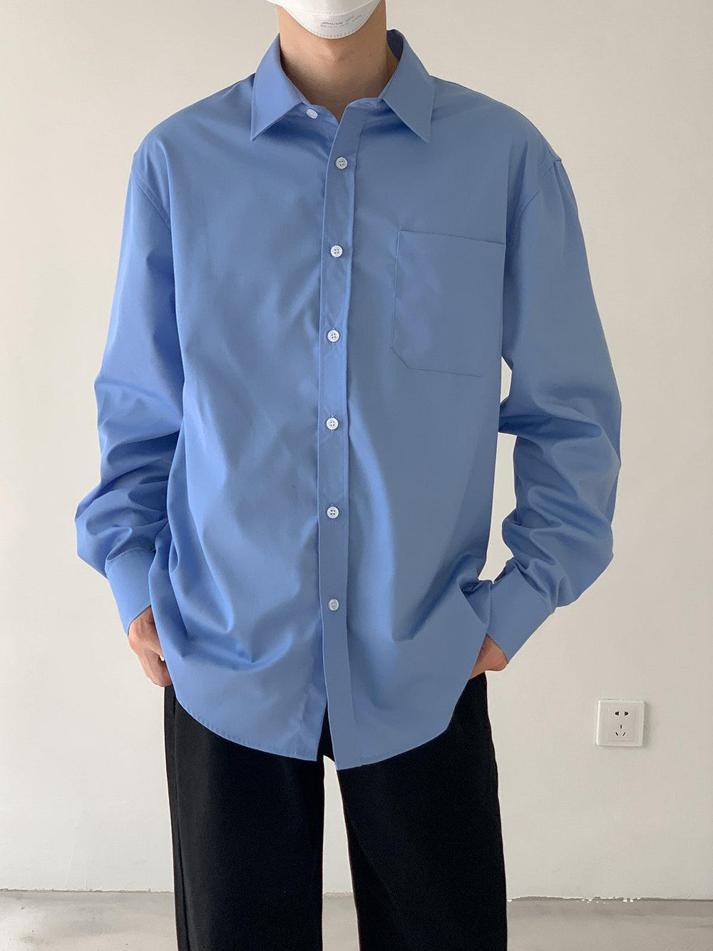 Relaxed Fit Long Sleeve Office Shirt