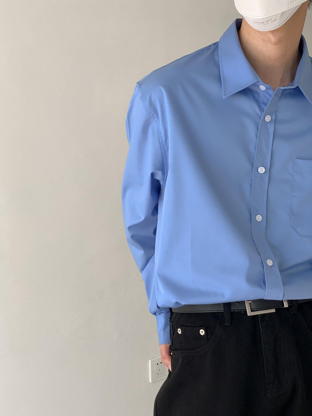 Relaxed Fit Long Sleeve Office Shirt