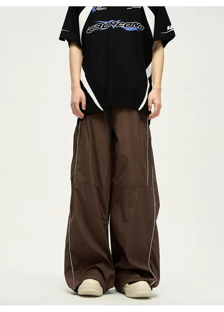 Relaxed Fit Nylon Track Pants