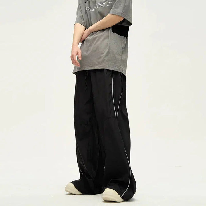 Relaxed Fit Nylon Track Pants