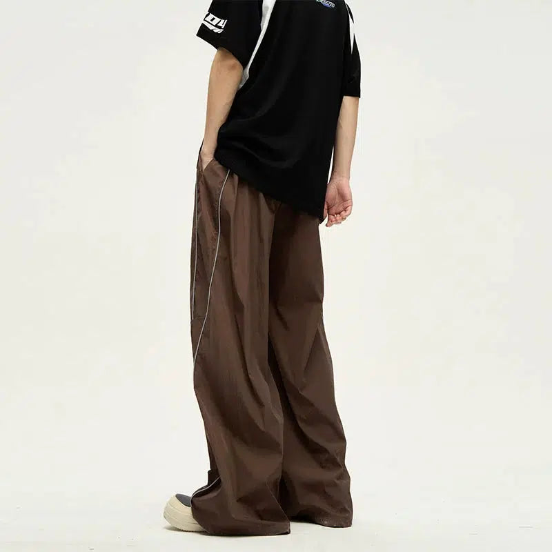 Relaxed Fit Nylon Track Pants