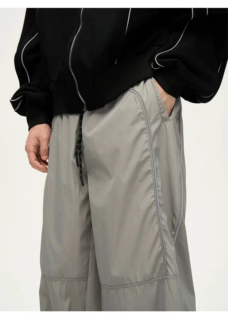 Relaxed Fit Nylon Track Pants