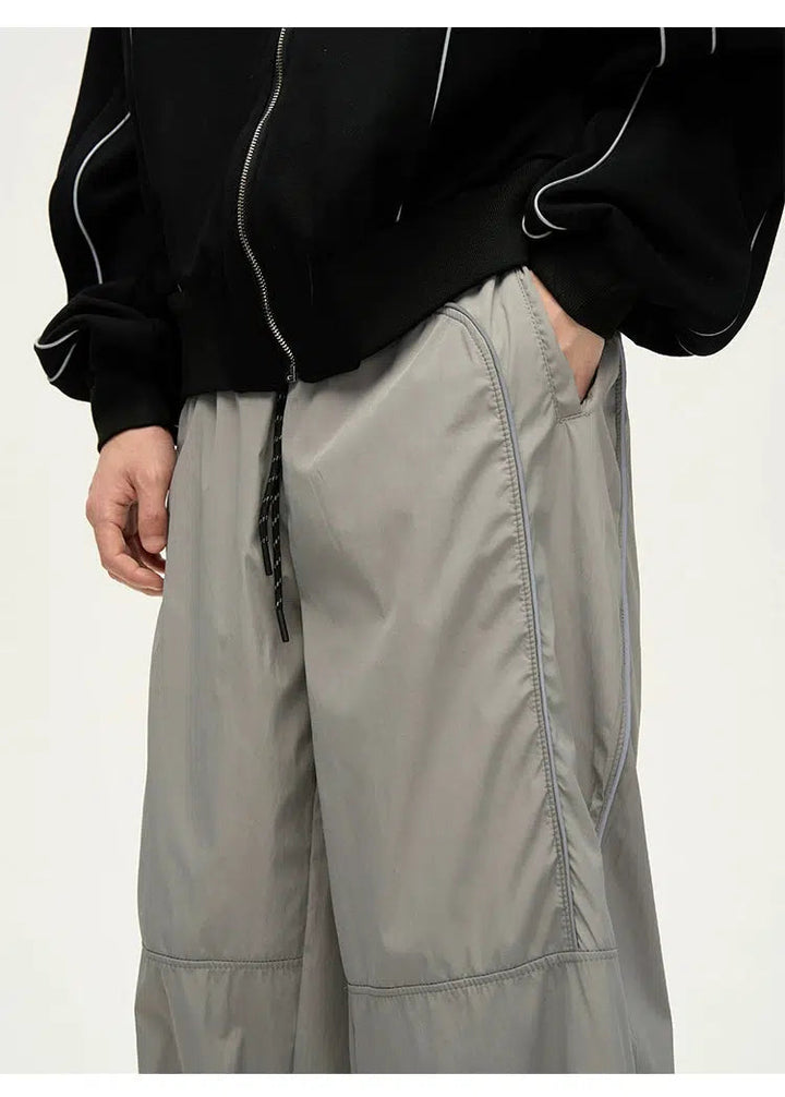 Relaxed Fit Nylon Track Pants