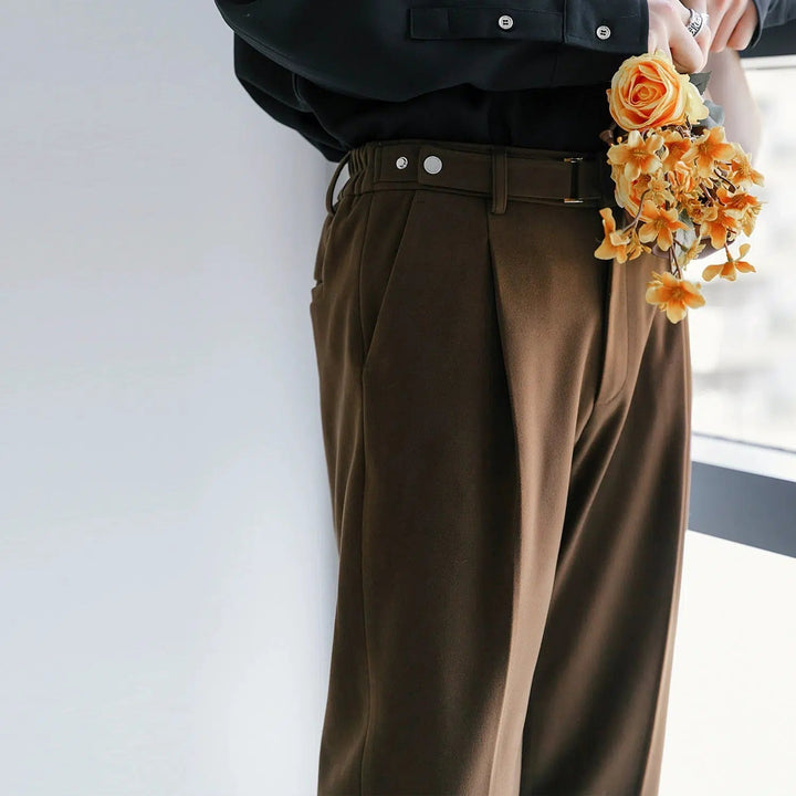 Woolen Straight Suit Pants