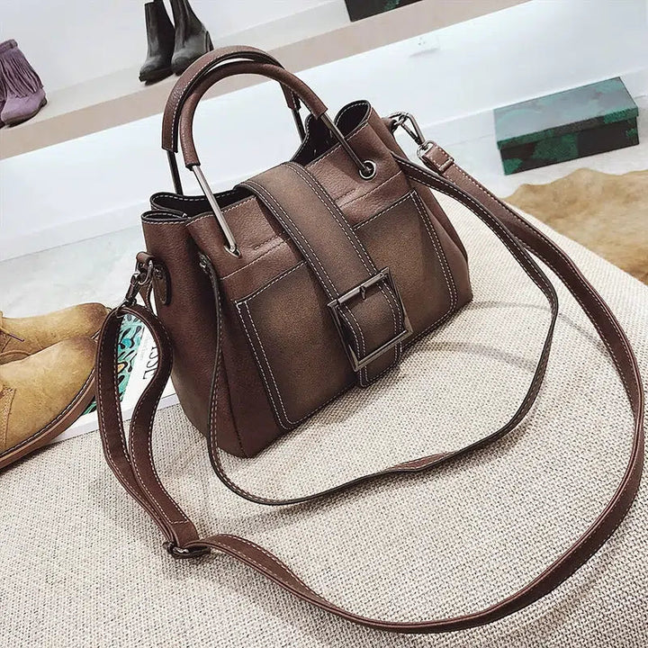 Retro Buckle Satchel Bag