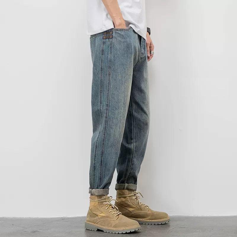 Retro Casual Straight Jeans