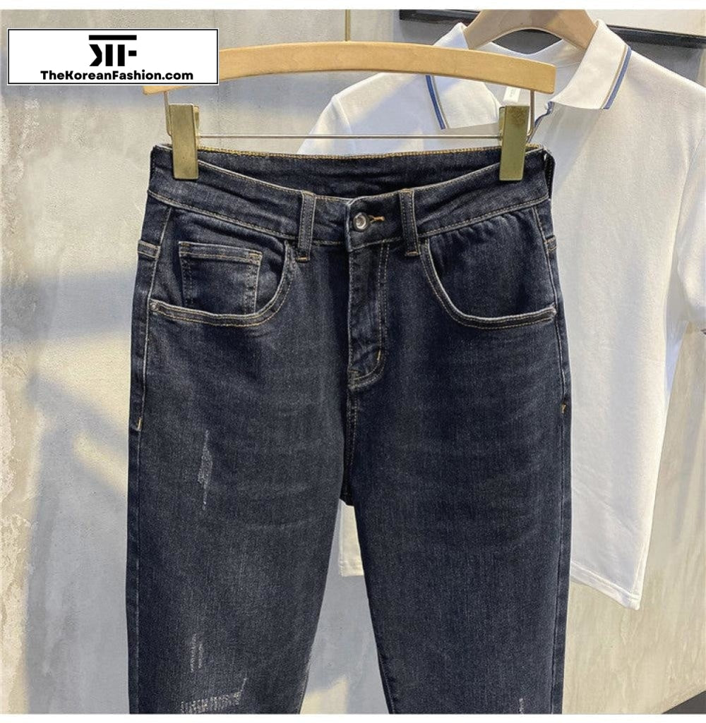 Retro Elastic Slim Jeans