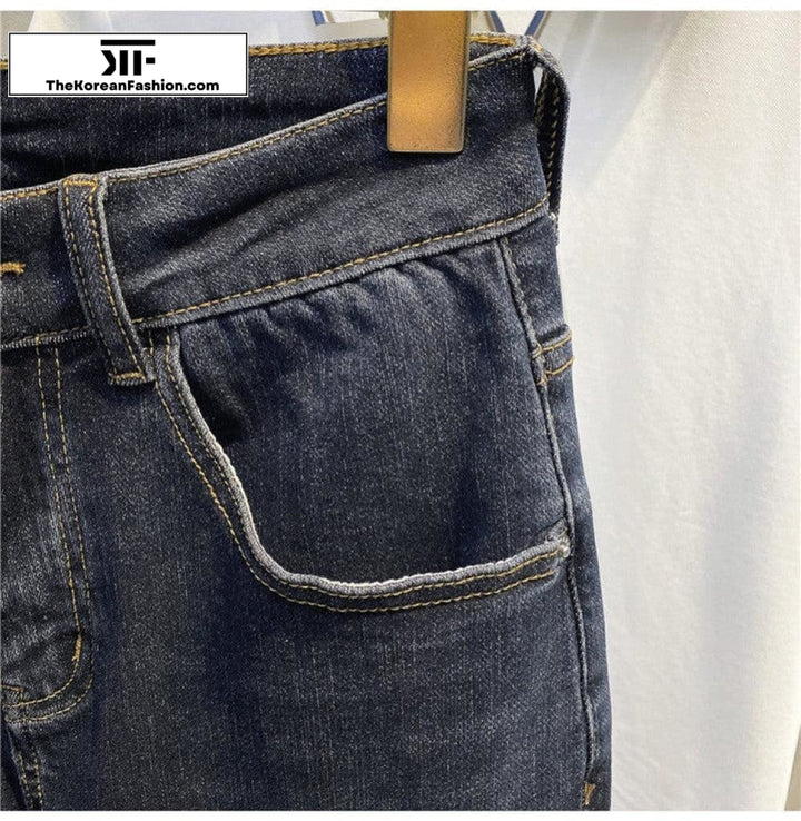 Retro Elastic Slim Jeans