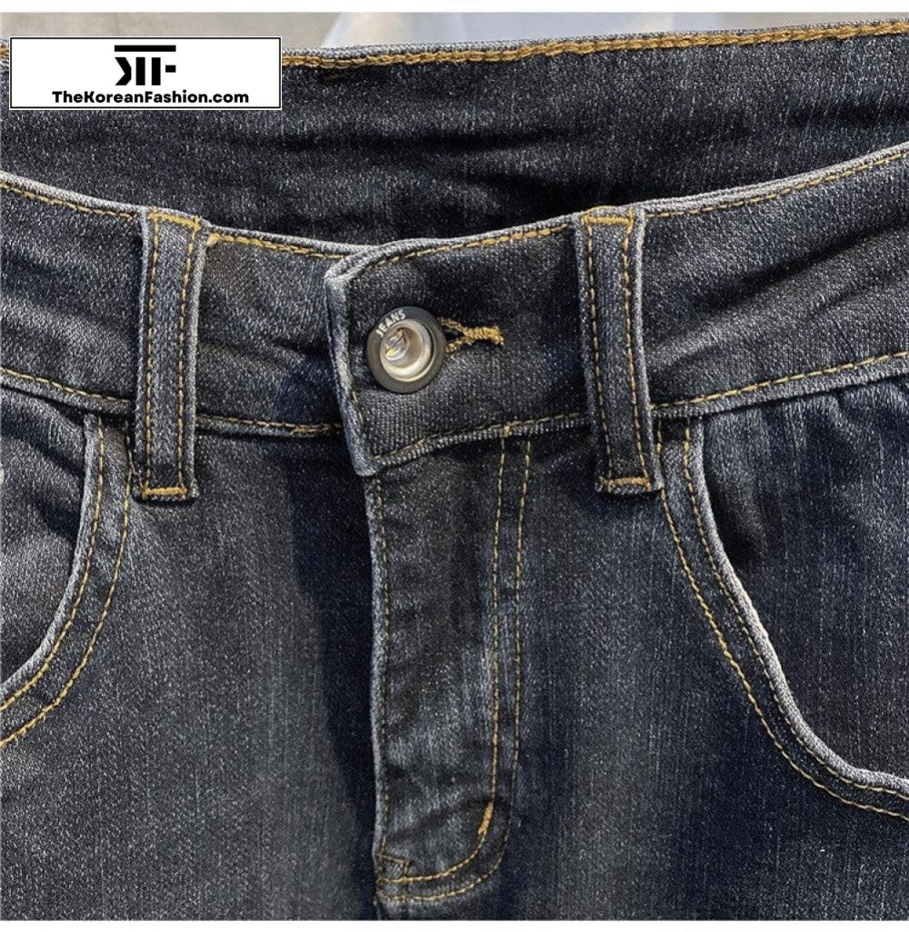 Retro Elastic Slim Jeans