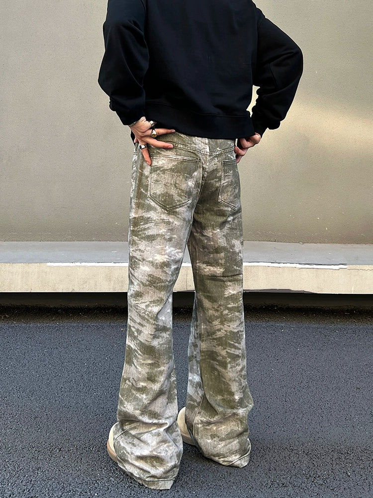 Retro Embroidery Camouflage Pants