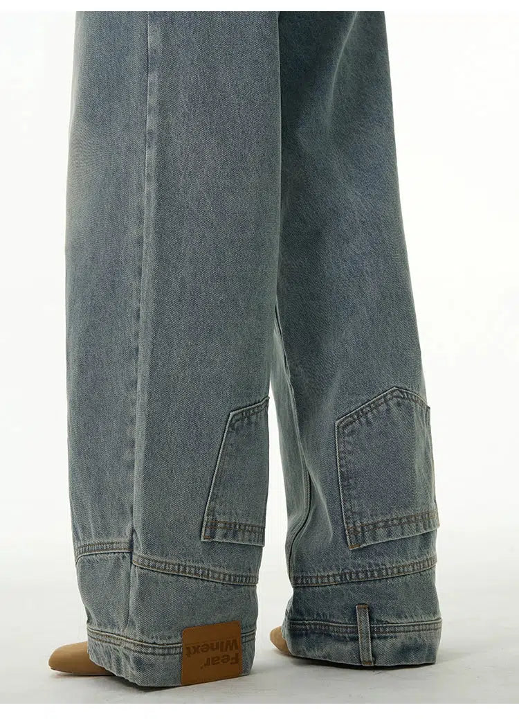 Retro Inverted Wide Leg Jeans