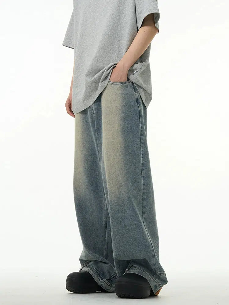 Retro Inverted Wide Leg Jeans