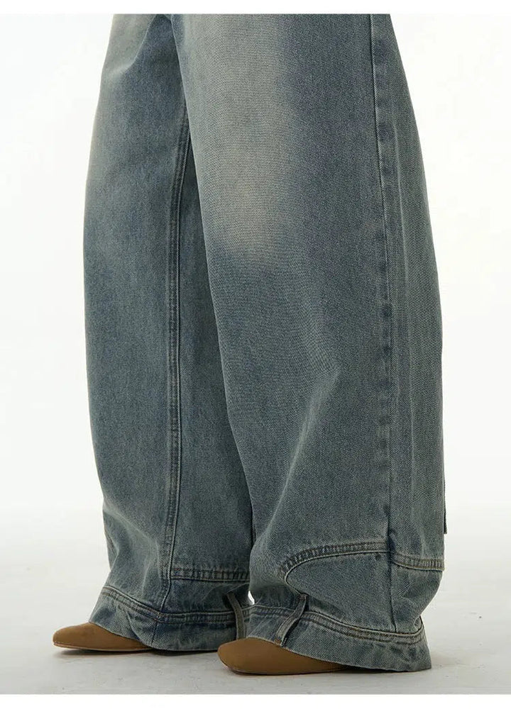 Retro Inverted Wide Leg Jeans