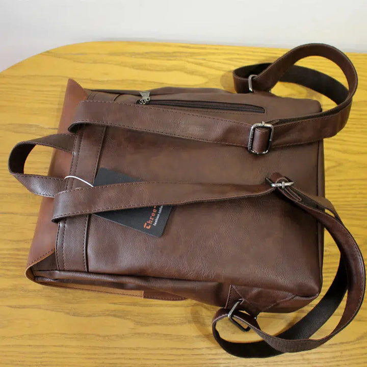 Retro Leather PC Bag Backpack